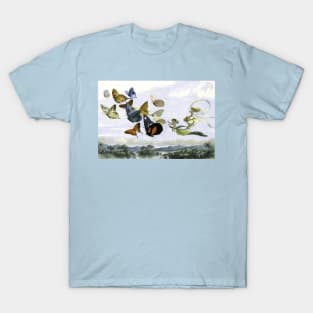 The Fairy Queen with Carriage Drawn by Butterflies - Richard Doyle T-Shirt